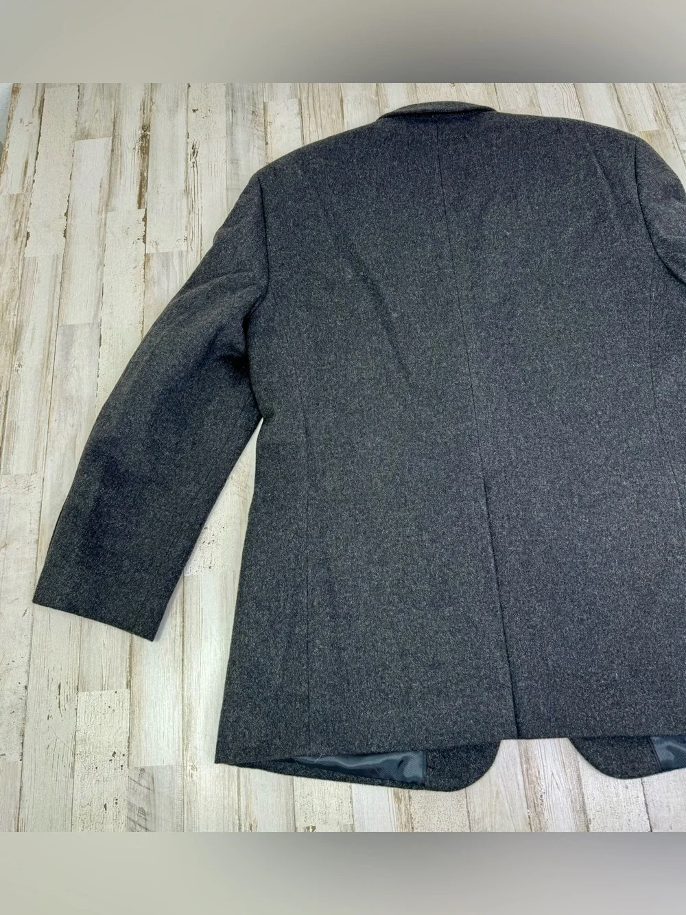 Stafford Mens Camel Hair Sport Coat Classic Fit Blazer Charcoal Gray Mens 44R